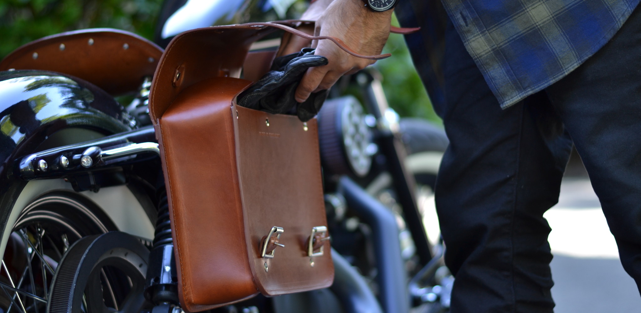 Motorcycle Panniers | DarkStar Leatherworks